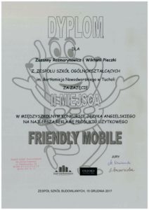 Read more about the article II Miejsce w konkursie „Friendly Mobile”