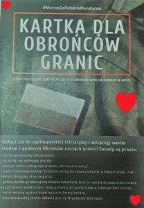 Read more about the article Kartka dla „Obrońców Granicy”.